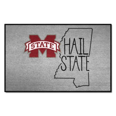 Fan Mats  LLC Mississippi State Bulldogs Southern Style Starter Mat Accent Rug - 19in. x 30in. Gray