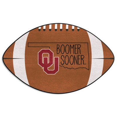 Fan Mats  LLC Oklahoma Sooners Southern Style Football Rug - 20.5in. x 32.5in. Brown