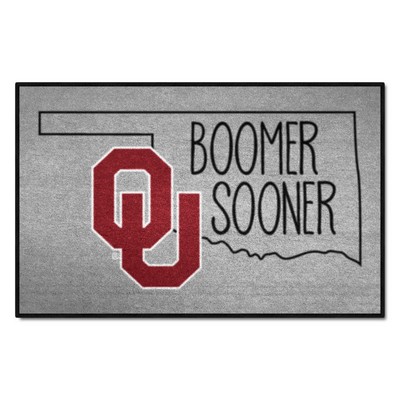 Fan Mats  LLC Oklahoma Sooners Southern Style Starter Mat Accent Rug - 19in. x 30in. Gray