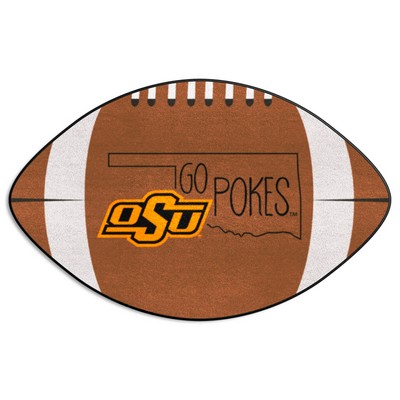 Fan Mats  LLC Oklahoma State Cowboys Southern Style Football Rug - 20.5in. x 32.5in. Brown