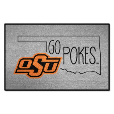 Fan Mats  LLC Oklahoma State Cowboys Southern Style Starter Mat Accent Rug - 19in. x 30in. Gray