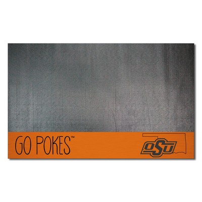 Fan Mats  LLC Oklahoma State Cowboys Southern Style Vinyl Grill Mat - 26in. x 42in. Black