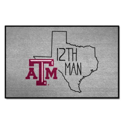Fan Mats  LLC Texas A&M Aggies Southern Style Starter Mat Accent Rug - 19in. x 30in. Gray