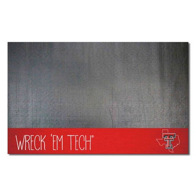 Fan Mats  LLC Texas Tech Red Raiders Southern Style Vinyl Grill Mat - 26in. x 42in. Black