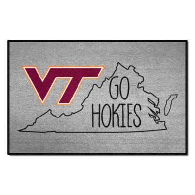 Fan Mats  LLC Virginia Tech Hokies Starter Mat Southern Style Gray