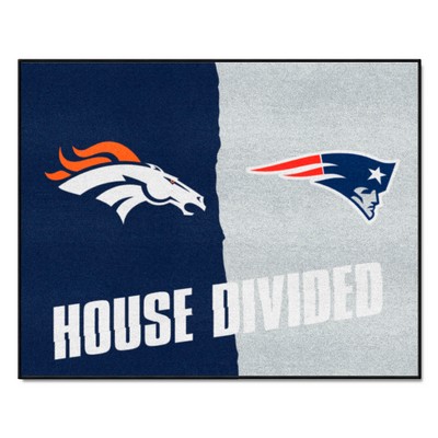 Fan Mats  LLC NFL House Divided - Broncos / Steelers House Divided Rug - 34 in. x 42.5 in. Multi