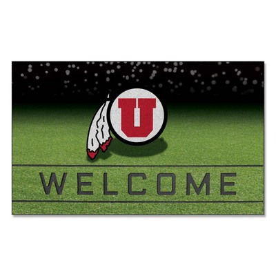 Fan Mats  LLC Utah Utes Crumb Rubber Door Mat Red