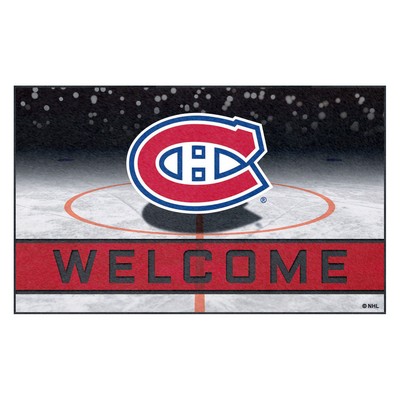 Fan Mats  LLC Montreal Canadiens Rubber Door Mat - 18in. x 30in. Blue