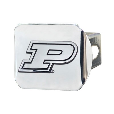 Fan Mats  LLC Purdue Boilermakers Hitch Cover Chrome Chrome