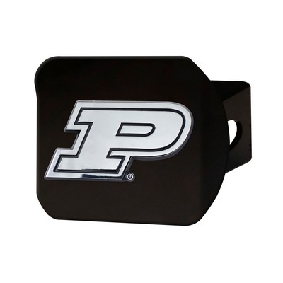 Fan Mats  LLC Purdue Boilermakers Hitch Cover Black Black