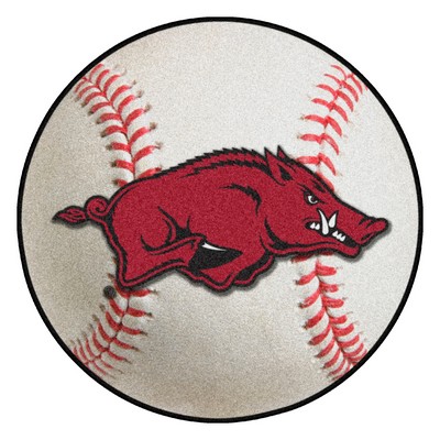 Fan Mats  LLC Arkansas Razorbacks Baseball Rug 