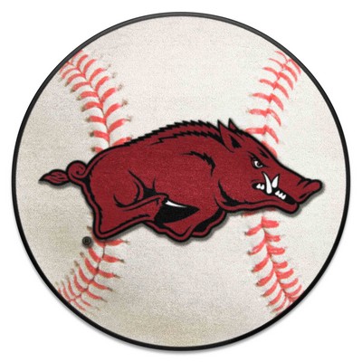 Fan Mats  LLC Arkansas Razorbacks Baseball Mat White