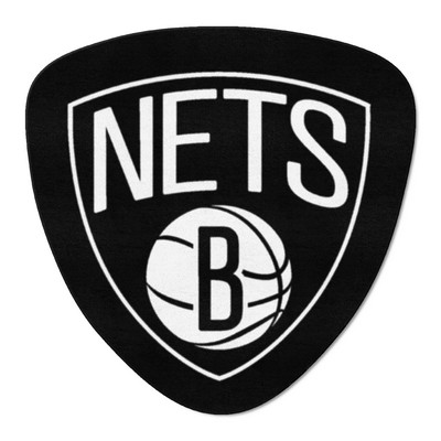 Fan Mats  LLC Brooklyn Nets Mascot Rug Black