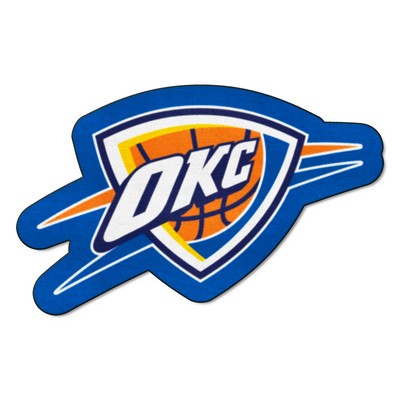 Fan Mats  LLC Oklahoma City Thunder Mascot Mat Blue