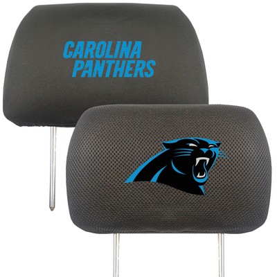 Fan Mats  LLC Carolina Panthers Head Rest Cover Black