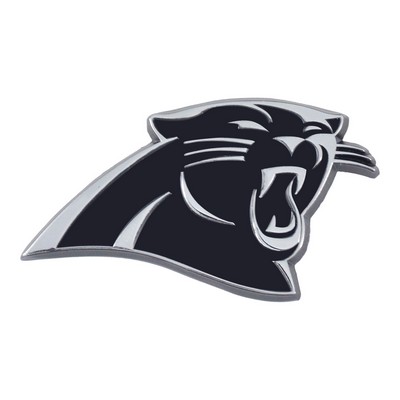 Fan Mats  LLC Carolina Panthers 3D Chrome Metal Emblem Chrome