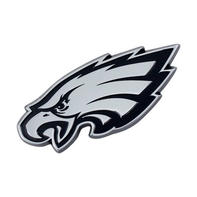 Fan Mats  LLC Philadelphia Eagles 3D Chrome Metal Emblem Chrome
