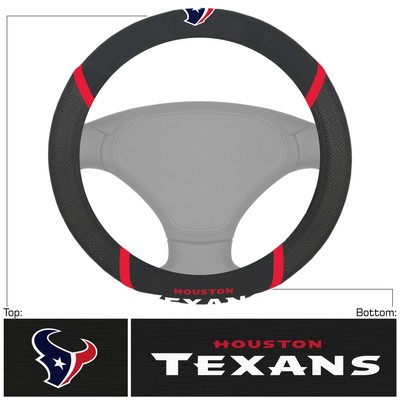 Fan Mats  LLC Houston Texans Steering Wheel Cover Black