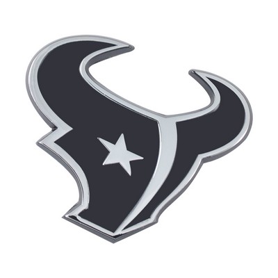 Fan Mats  LLC Houston Texans 3D Chrome Metal Emblem Chrome
