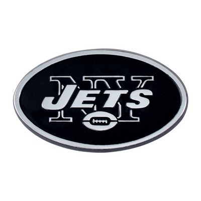 Fan Mats  LLC New York Jets 3D Chrome Metal Emblem Chrome
