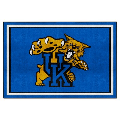 Fan Mats  LLC Kentucky Wildcats 5ft. x 8 ft. Plush Area Rug Blue