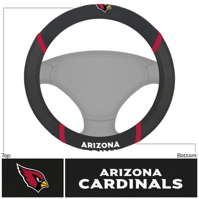 Fan Mats  LLC Arizona Cardinals Steering Wheel Cover Black
