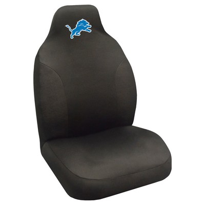 Fan Mats  LLC Detroit Lions Embroidered Seat Cover Black