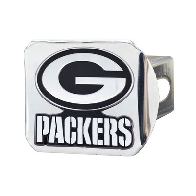 Fan Mats  LLC Green Bay Packers Hitch Cover Chrome Chrome