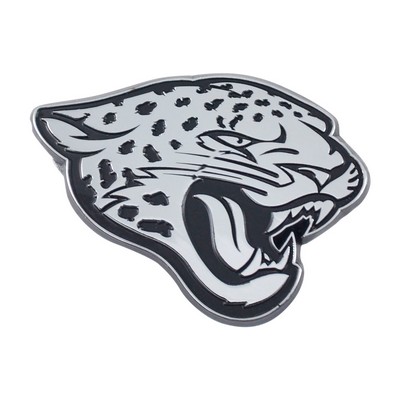 Fan Mats  LLC Jacksonville Jaguars 3D Chrome Metal Emblem Chrome