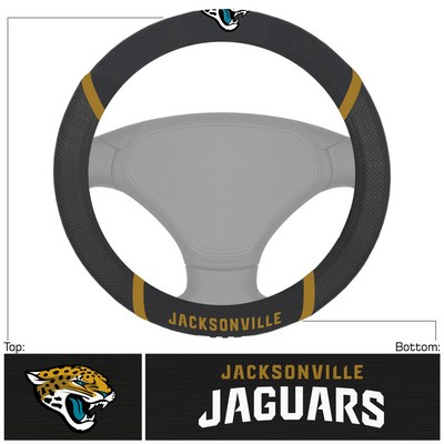 Fan Mats  LLC Jacksonville Jaguars Steering Wheel Cover Black