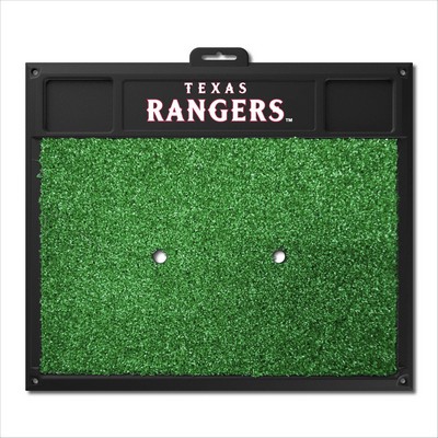 Fan Mats  LLC Texas Rangers Golf Hitting Mat Blue