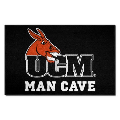 Fan Mats  LLC Central Missouri Mules Man Cave Starter Mat Accent Rug - 19in. x 30in. Black
