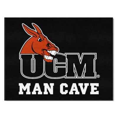 Fan Mats  LLC Central Missouri Mules Man Cave All-Star Rug - 34 in. x 42.5 in. Black