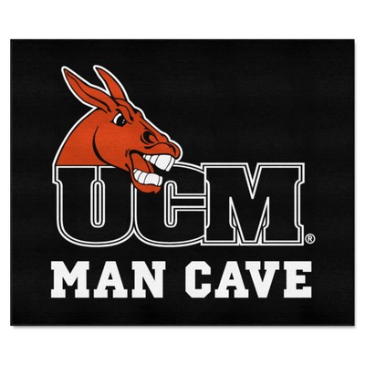 Fan Mats  LLC Central Missouri Mules Man Cave Tailgater Rug - 5ft. x 6ft. Black