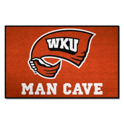 Fan Mats  LLC Western Kentucky Hilltoppers Man Cave Starter Mat Accent Rug - 19in. x 30in. Red