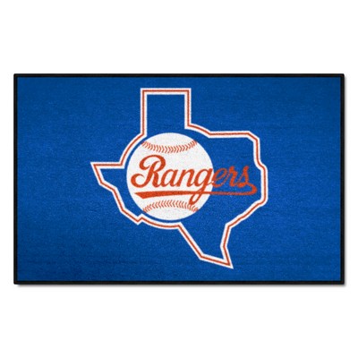 Fan Mats  LLC Texas Rangers Starter Mat Accent Rug - 19in. x 30in. Blue