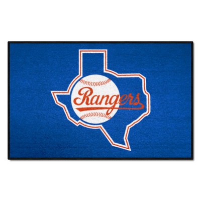 Fan Mats  LLC Texas Rangers Starter Mat Retro Blue