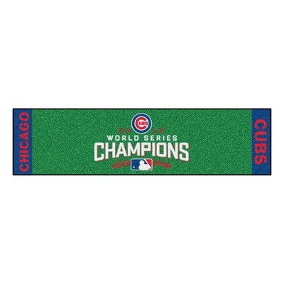 Fan Mats  LLC Chicago Cubs 2016 World Series Champions Putting Green Mat - 1.5ft. x 6ft. Green