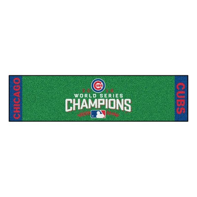 Fan Mats  LLC Chicago Cubs Putting Green Mat Green
