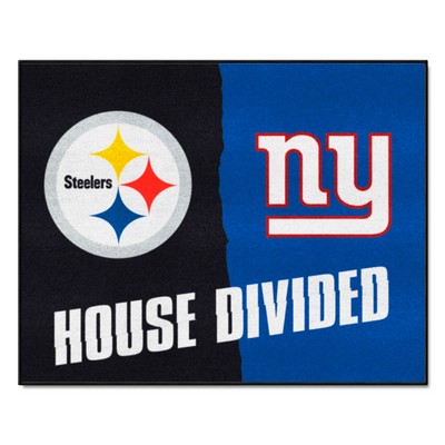 Fan Mats  LLC NFL House Divided - Steelers / Giants House Divided Rug - 34 in. x 42.5 in. Multi