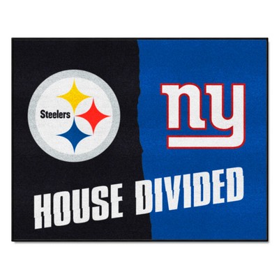 Fan Mats  LLC NFL House Divided Steelers / Giants House Divided Mat Multi