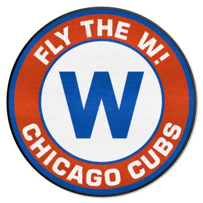 Fan Mats  LLC Chicago Cubs Roundel Rug - 27in. Diameter Blue