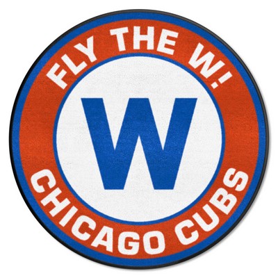 Fan Mats  LLC Chicago Cubs Roundel Mat Blue