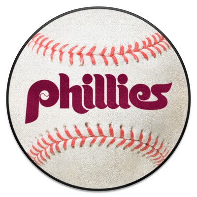 Fan Mats  LLC Philadelphia Phillies Baseball Rug - 27in. Diameter1987 White