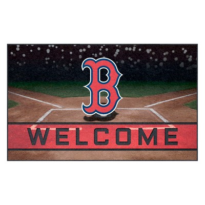 Fan Mats  LLC Boston Red Sox Rubber Door Mat - 18in. x 30in. Navy
