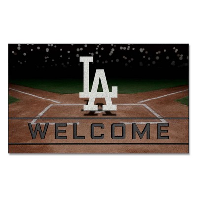Fan Mats  LLC Los Angeles Dodgers Crumb Rubber Door Mat Blue