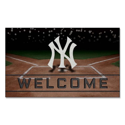Fan Mats  LLC New York Yankees Crumb Rubber Door Mat Navy