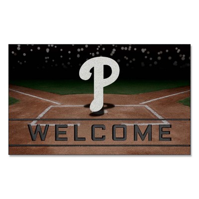 Fan Mats  LLC Philadelphia Phillies Crumb Rubber Door Mat Red