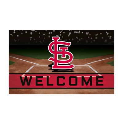 Fan Mats  LLC St. Louis Cardinals Rubber Door Mat - 18in. x 30in. Red