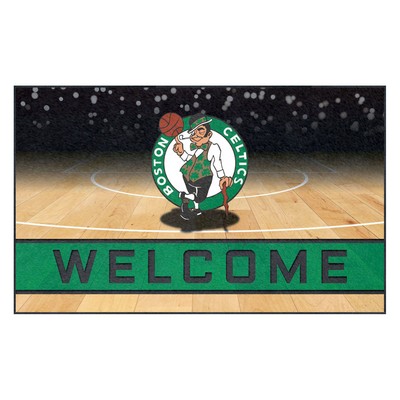 Fan Mats  LLC Boston Celtics Rubber Door Mat - 18in. x 30in. Green